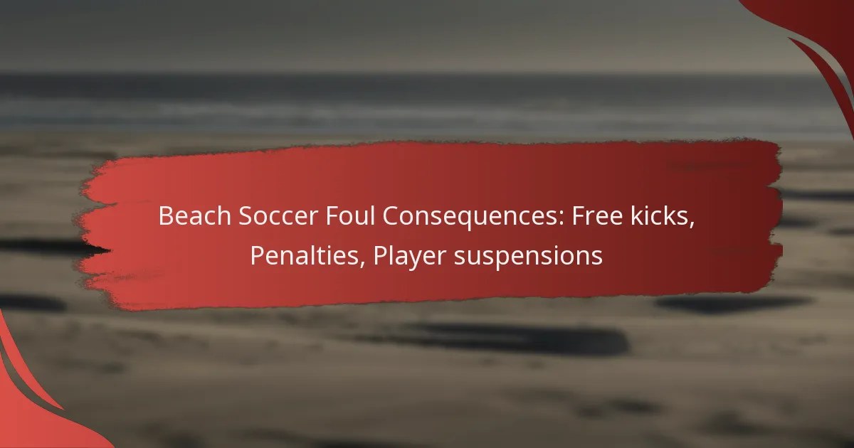 Beach Soccer Foul Consequences: Free kicks, Penalties, Player suspensions
