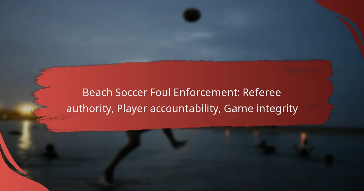 Beach Soccer Foul Enforcement: Referee authority, Player accountability, Game integrity
