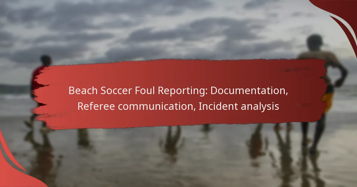 Beach Soccer Foul Reporting: Documentation, Referee communication, Incident analysis