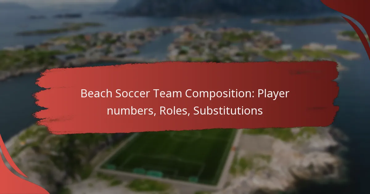 Beach Soccer Team Composition: Player numbers, Roles, Substitutions