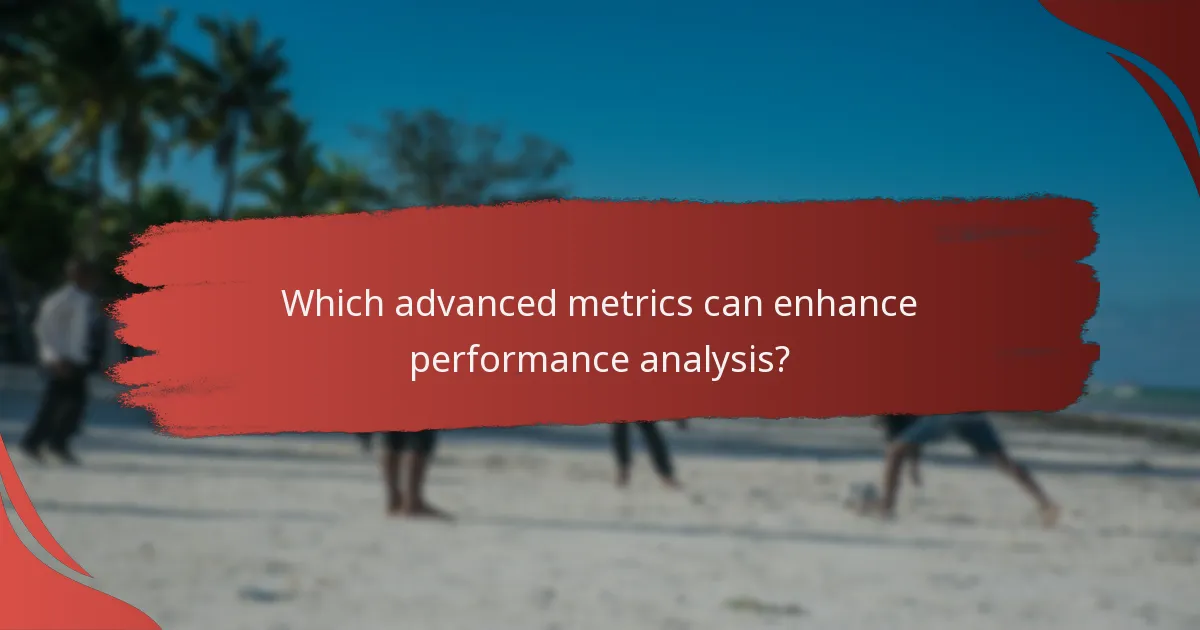 Which advanced metrics can enhance performance analysis?